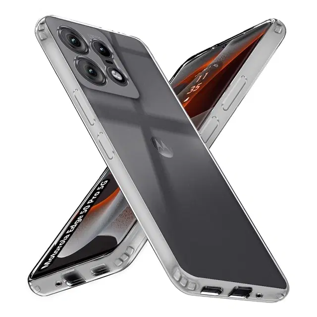 Rubber Mobile Back Cover for Motorola Edge 50 Pro 5G, Transparent