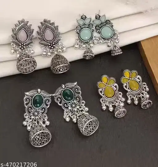 Womens Earrings & Studs Silver Alloy(Free Size)