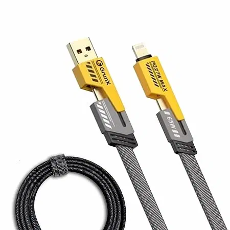 4-in-1 Fast Charging Data Cable, Multicolor, 1 m