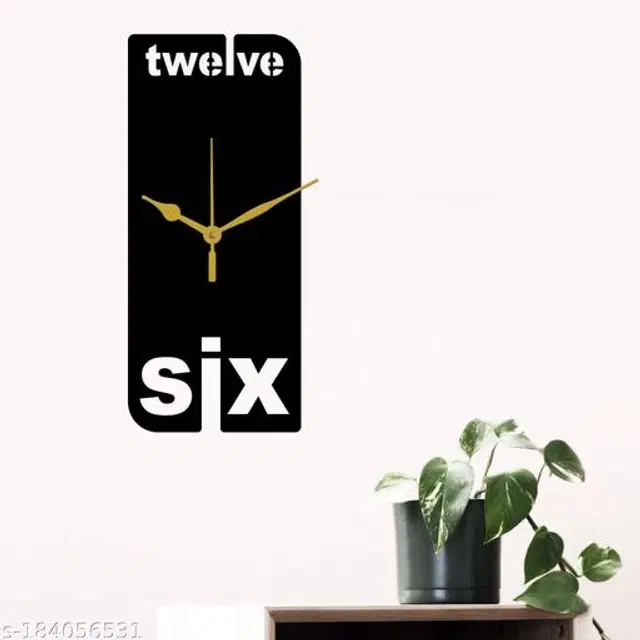 Wooden Wall Clock, Black