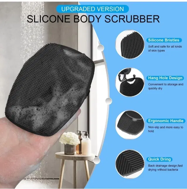 Silicone Body Srubber, Black