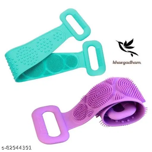 Silicone Body Bath Brush, Multicolor, Pack of 2