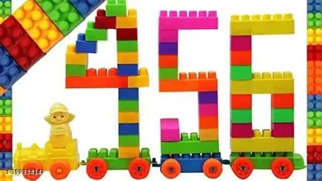 Plastic Block Toys for Kids, Multicolor, Set of 50