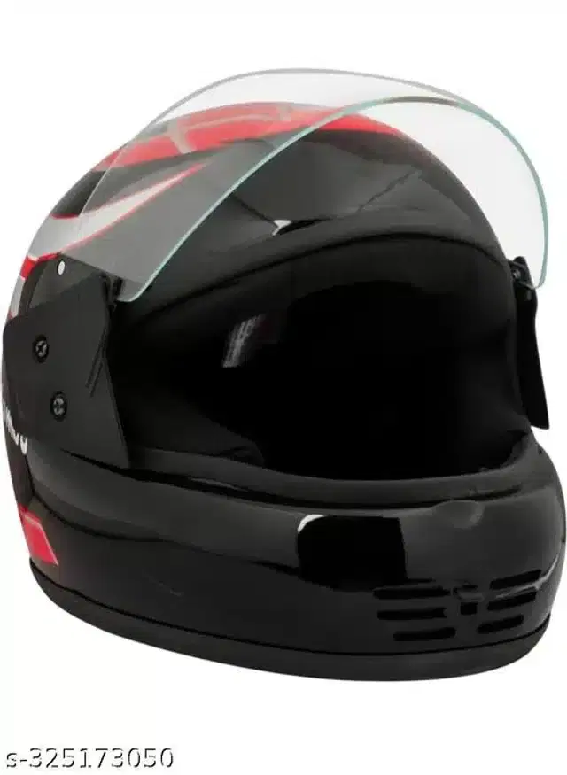 Full Face Helmet for Men & Women, Black & Red