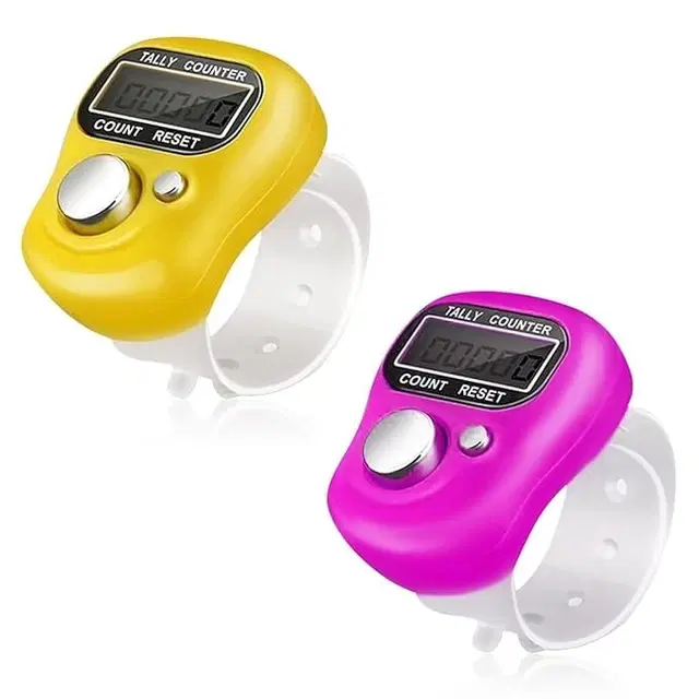Electronic Digital Tally Counter Jap mala Counter Multicolor (Pack of 2)