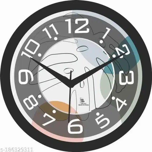 Designer Analog Wall Clock, Multicolor