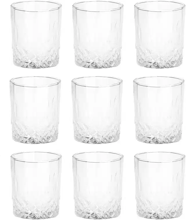Liquor cum Cocktail Glasses, Transparent, 200 ml, Pack of 9