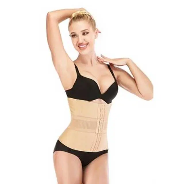 Air Breath Tummy Grip Belt Waist Trainer Trimmer and Slimming Corset 3 Hooks Girdle with Wire Support (S759)