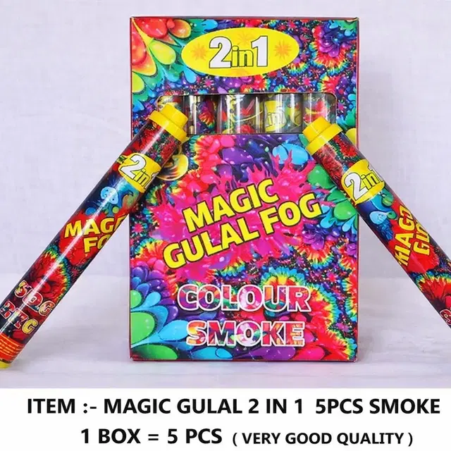Magic 2in 1 Gulal and Colour Smoke (Pack of 5)