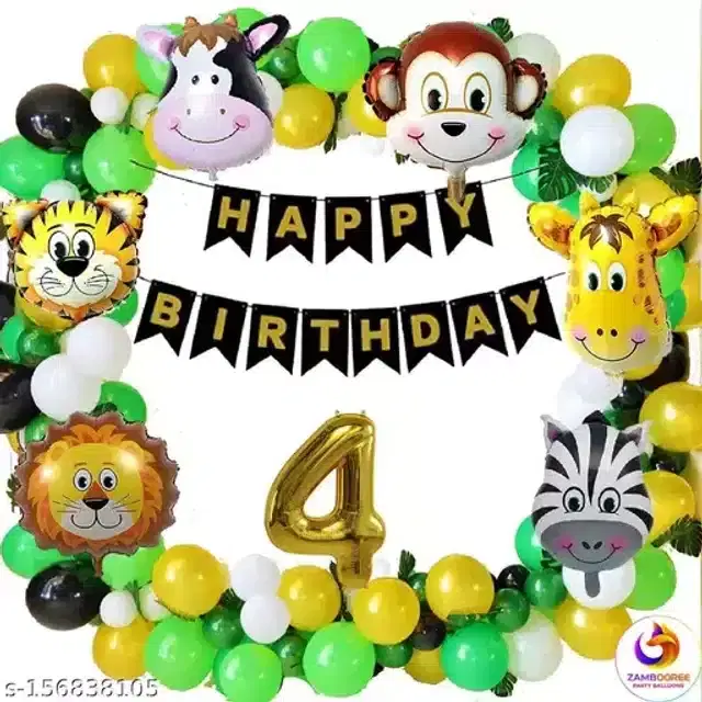 Birthday Decoration Kit, Multicolor, Pack of 59