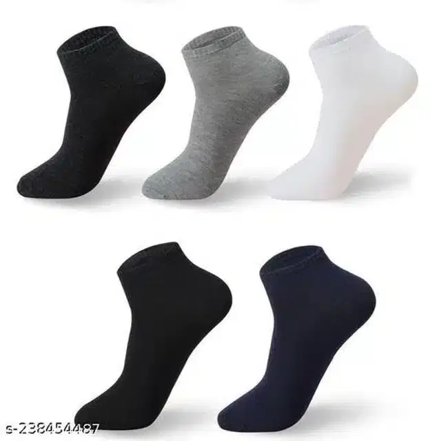 Cotton Socks for Men, Set of 5 (Multicolor)