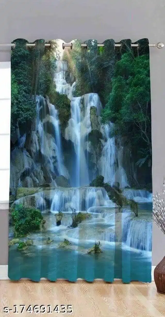 Curtains for Door, Multicolor, 5 Feet, Pack of 2