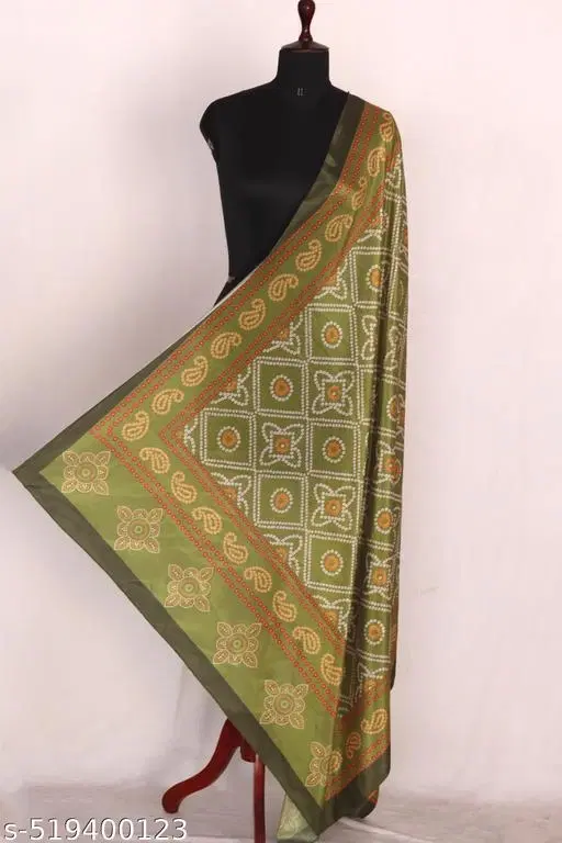 Art Silk Printed Dupatta for Women & Girls, Multicolour (Free Size)