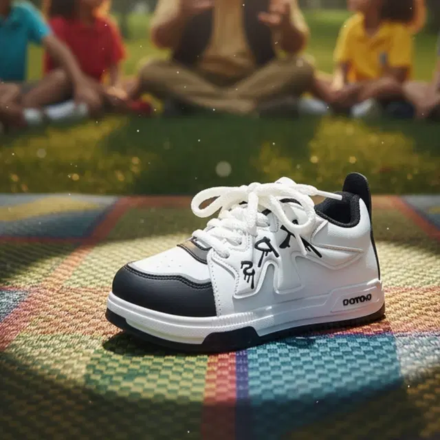 Casual Shoes for Kids (Black & White, 11 C)