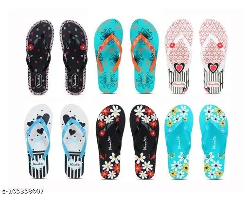 Slippers for Women, Multicolour, Pack of 6 (5)