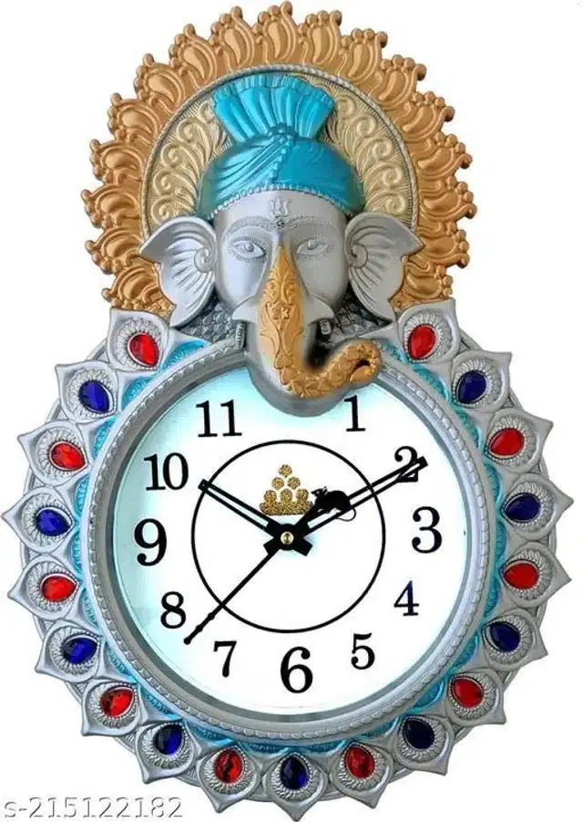 Plastic Analog Wall Clock, Multicolor
