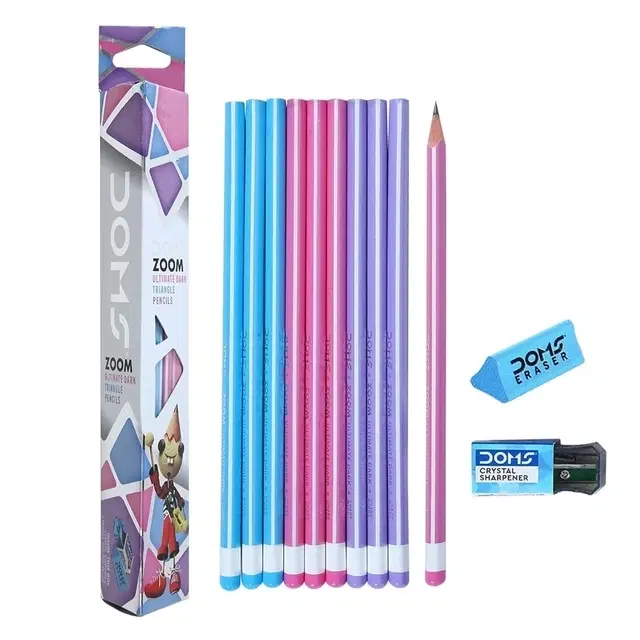 Doms Zoom Ultimate Dark Triangle Pencils [Pack Of 10]