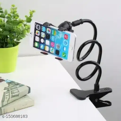 Metal Earphonix Metal Adjustable Stand At Any Directions For All Mobile Holdar, Black, Dv-38