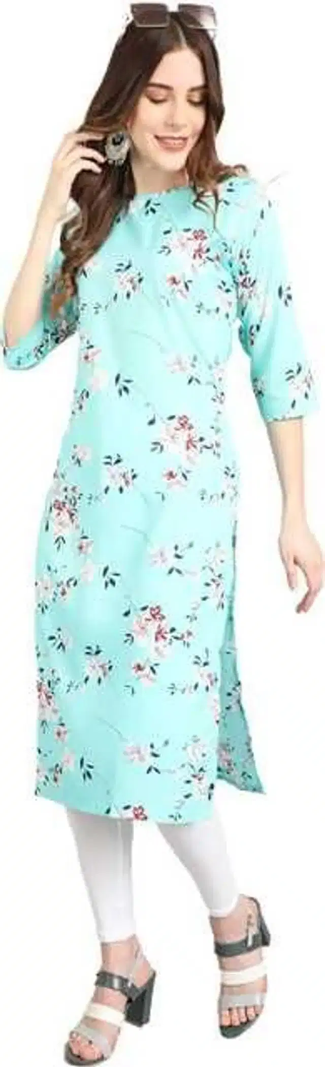 Women Crepe Printed Kurta, Pack Of 3 (Multicolor, S) (SD-294)