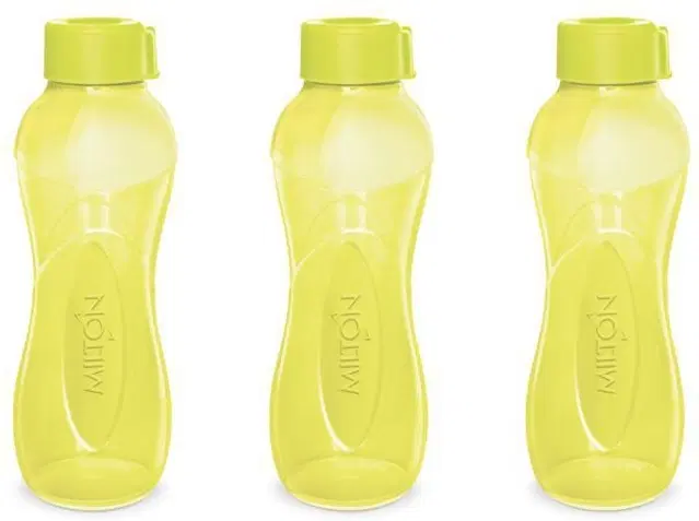 Milton Plastic Water Bottles, Pack of 3, Neon Green, 1000 ml