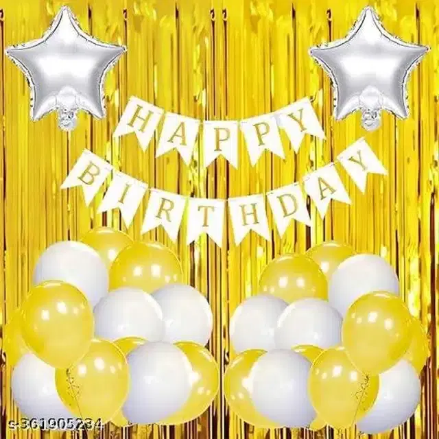 Birthday Party Decoration Kit, Multicolor, Set of 34