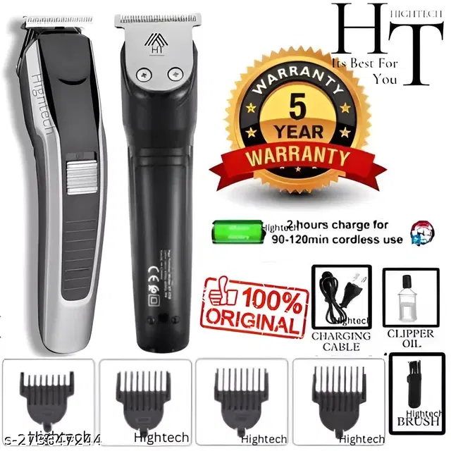 538 Rechargeable Trimmer for Men, Silver & Black