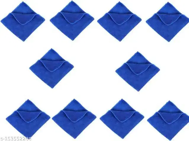 Microfiber Bath Towel, Blue, 40x40 cm, Pack of 10