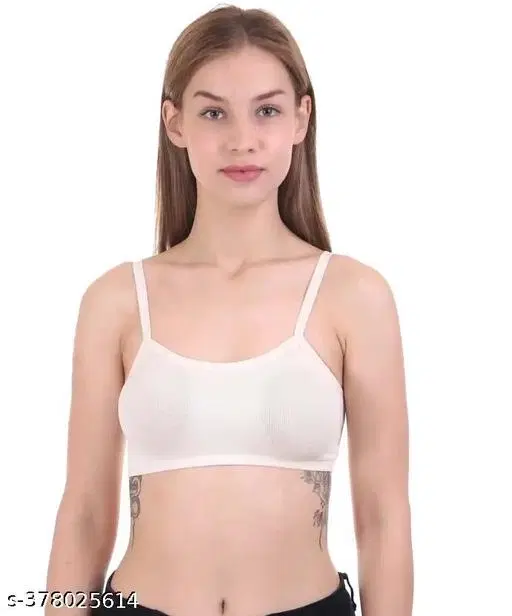 Cotton Solid Bras for Women, Assorted, Pack of 3 (34A)