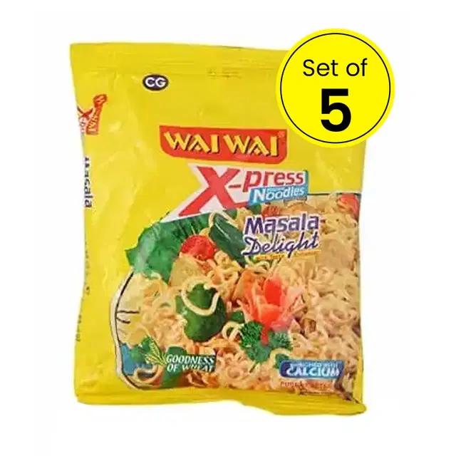 Wai Wai Xpress Masala Delight Noodles 5X50 g (Pack of 5)