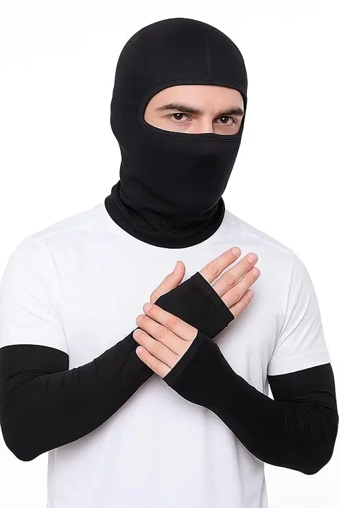 Full Face Balaclava Mask With Arm Sleeves For Sun, Wind & Dust Protection