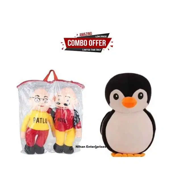 Nihan Gift Gallery Soft Toys combo for Birthday Gift for Kids, Multicolor, Pack Of 2, NG-43