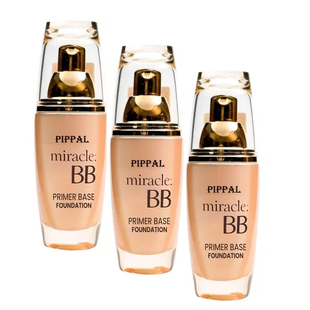 Pippal Mirecle B.B. Primer Base Foundation, 60 ml, Pack of 3