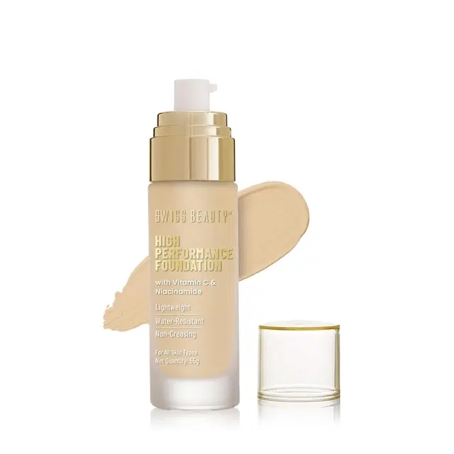 Swiss Beauty High Performance Foundation, Shade- 06 Medium Beige, 55 g