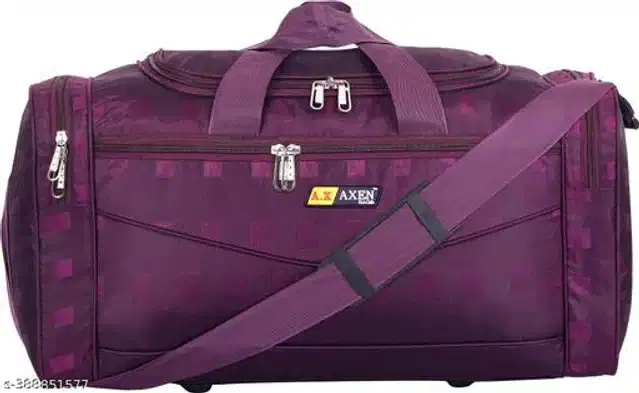 Polyester Trolley Duffel Bag for Men & Women, Purple