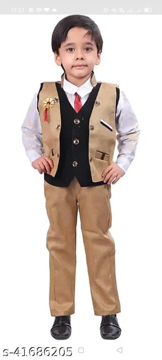 Ethnic Clothing Set for Boys (Multicolor, 3-4 Years)
