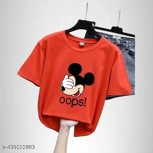 Polycotton T-shirt for Women, Red (XS)