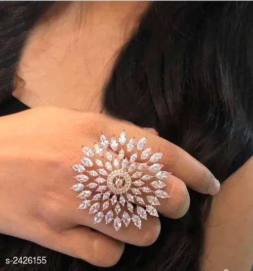 Fashionable Ring for Women (White, Free Size)