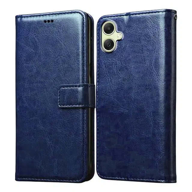 Artificial Leather Mobile Flip Cover for Samsung Galaxy A07 5G (Blue)