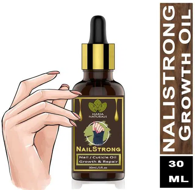 Haria Naturals Pure Nail Strong Oil For Cuticle Care, Nail Growth & Strength 30 ml, B-15208