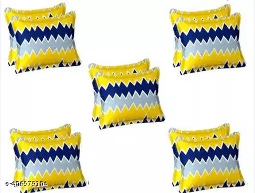 Cotton Pillow Covers, Multicolor, 17x27 inches, Pack of 10