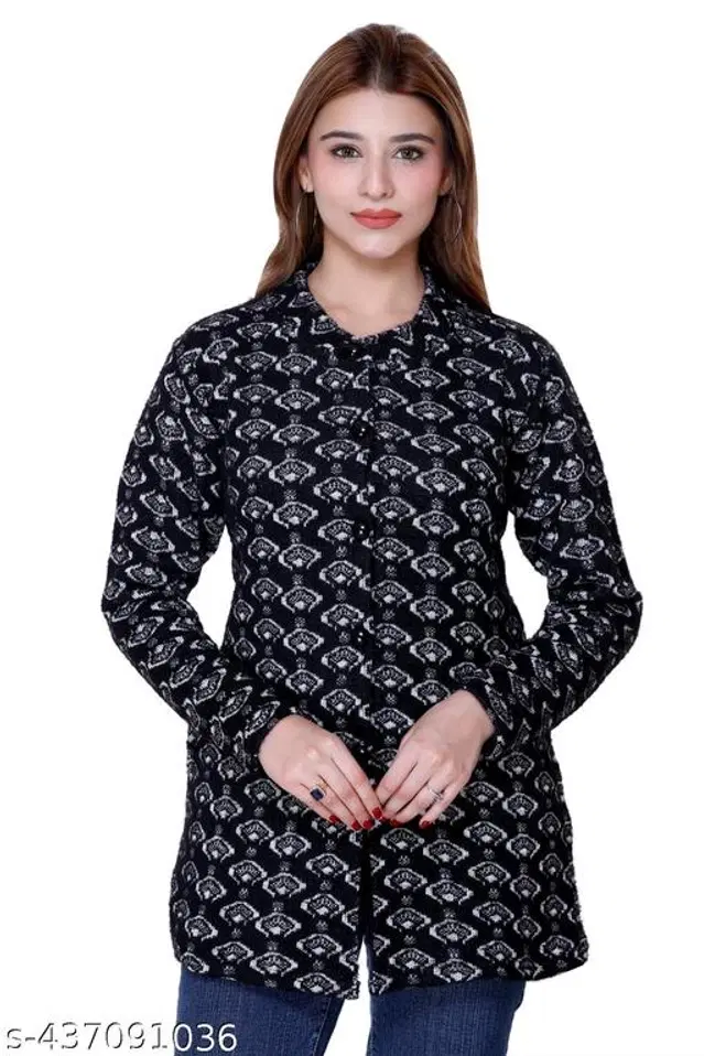 Woolen Sweaters for Women (Black, S)