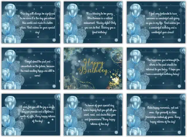 Birthday Greeting Cards Combo, Multicolor, Pack of 8