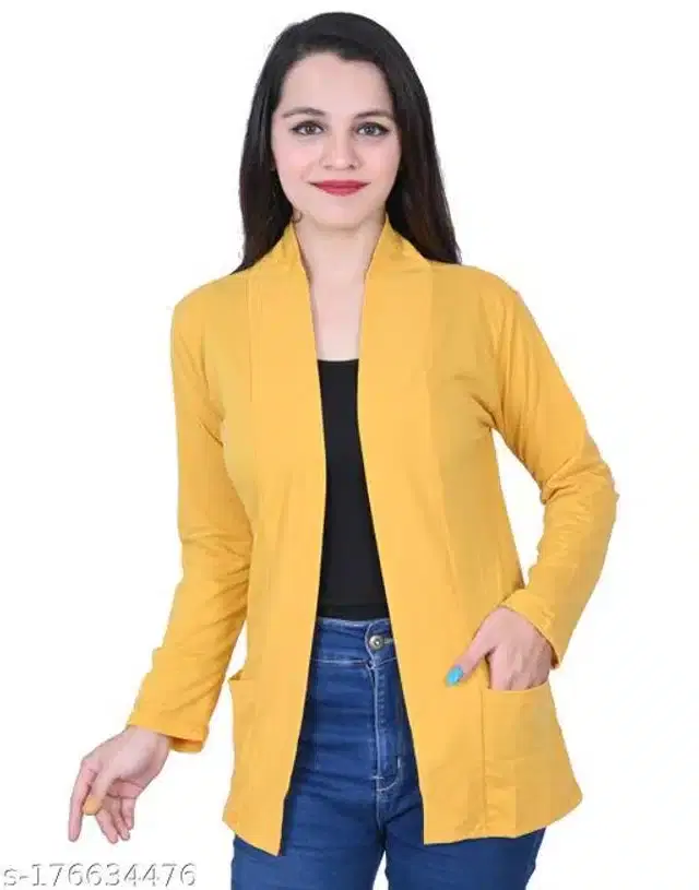 Shrugs For Women (Mustard, XL)