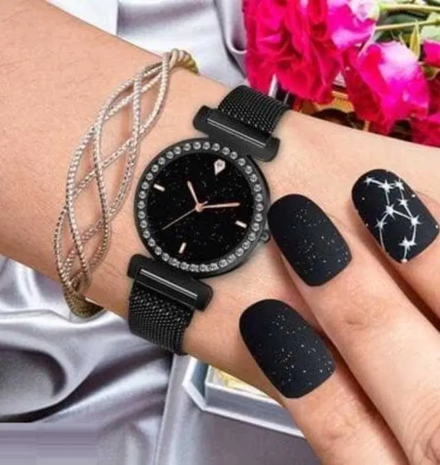 Analog Watch For Womens (Black) (WS-238)