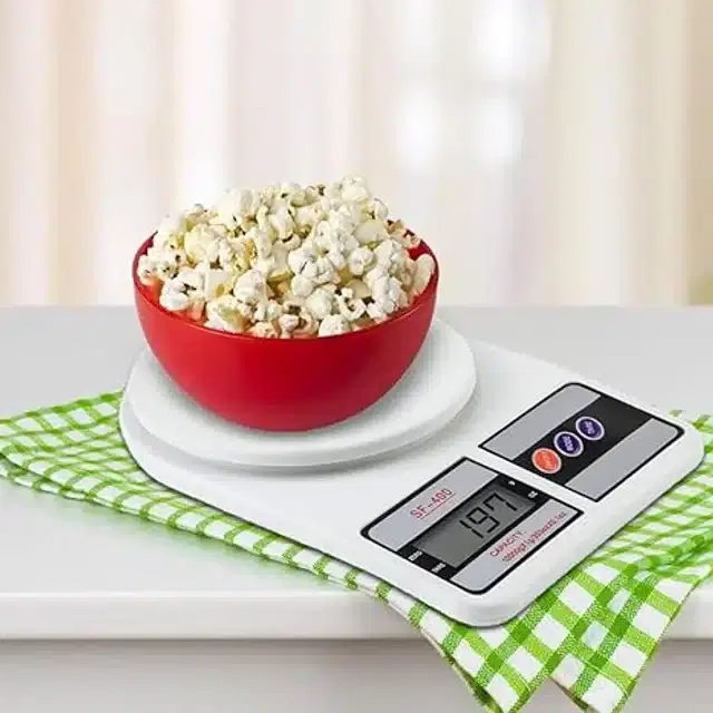 Digital Kitchen Weighing Scale, White
