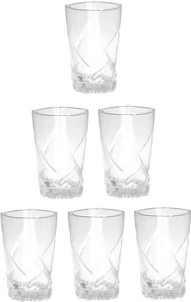 Liquor cum Cocktail Glasses, Transparent, 280 ml, Pack of 6