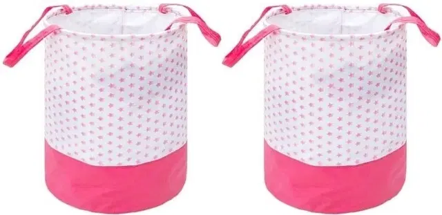 Canvas Laundry Bag,Pink,  (Pack Of 2)