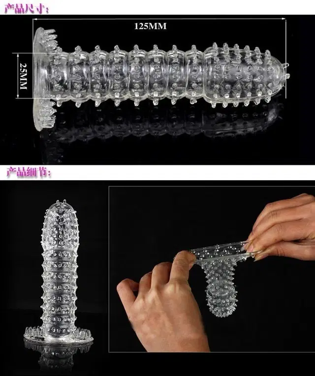 Crystal Dotted Reusable Condom for Men, Transparent, Pack of 1