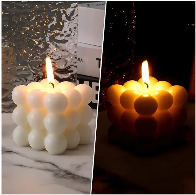 Handmade Bubble Candle, Multicolor, Pack of 1