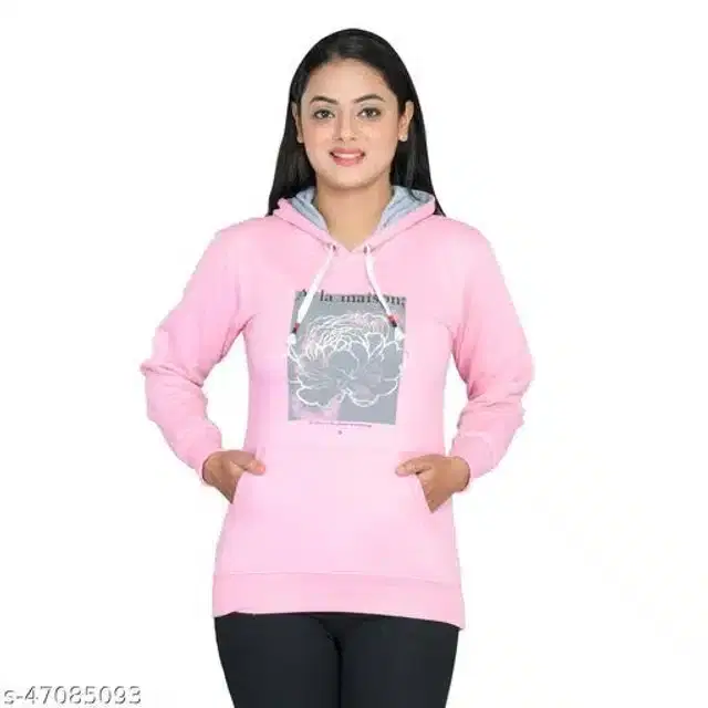 Sweatshirts for Women (Pink, S)